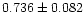 $0.736\pm0.082$