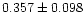 $0.357\pm0.098$