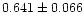 $0.641\pm0.066$
