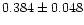$0.384\pm0.048$