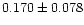 $0.170\pm0.078$