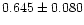 $0.645\pm0.080$