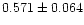 $0.571\pm0.064$