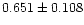 $0.651\pm0.108$