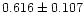 $0.616\pm0.107$