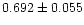 $0.692\pm0.055$