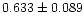 $0.633\pm0.089$