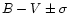$B-V \pm\sigma$