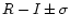 $R-I\pm\sigma$