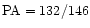 ${\rm PA}=132/146$