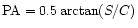 ${\rm PA}=0.5\arctan(S/C)$