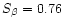$S_\beta=0.76$