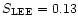 $S_{\rm LEE}=0.13$