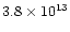 $3.8\times10^{13}$