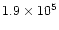 $1.9\times10^5$