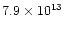$7.9\times10^{13}$