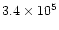 $3.4\times10^5$