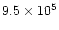 $9.5\times10^5$