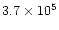$3.7\times10^5$