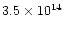 $3.5\times10^{14}$