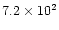 $7.2\times10^2$