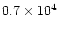 $0.7\times10^4$