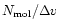 $N_{\rm mol}/\Delta v$