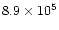 $8.9\times10^5$