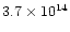 $3.7\times10^{14}$