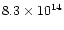 $8.3\times10^{14}$