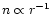 $ n \propto r^{-1}$