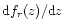 ${\rm d}f_r(z)/{\rm d}z$