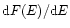 ${\rm d}F(E)/{\rm d}E$