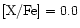 ${\rm [X/Fe] = 0.0}$