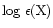 ${\rm\log\,\epsilon(X)}$