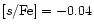 ${ [s/\rm Fe] = -0.04}$