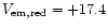 ${ V_{\rm em, red}=+17.4}$