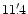 $11'\,\hspace{-1.7mm}.\hspace{.0mm}4$