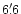 $6'\,\hspace{-1.7mm}.\hspace{.0mm}6$
