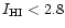$I_{\rm HI}<2.8$