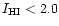 $I_{\rm HI}<2.0$