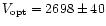 $V_{\rm opt}=2698\pm40$