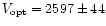 $V_{\rm opt}=2597\pm44$