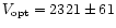 $V_{\rm opt}=2321\pm61$