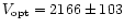 $V_{\rm opt}=2166\pm103$
