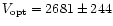 $V_{\rm opt}=2681\pm244$