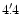 $4'\,\hspace{-1.7mm}.\hspace{.0mm}4$