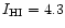 $I_{\rm HI}=4.3$