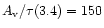 $A_{\rm v}/\tau(3.4)=150$