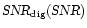 $\mbox{\sl SNR}_{\rm dig}(\mbox{\sl SNR})$